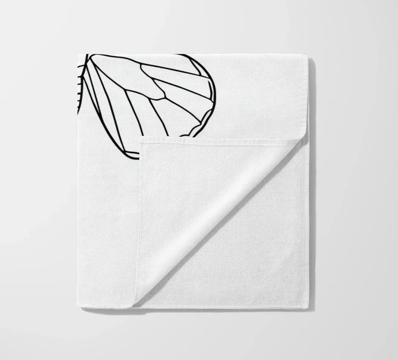 butterfly displaying intricate linework and elegant symmetry beach towel by DesignDoodle