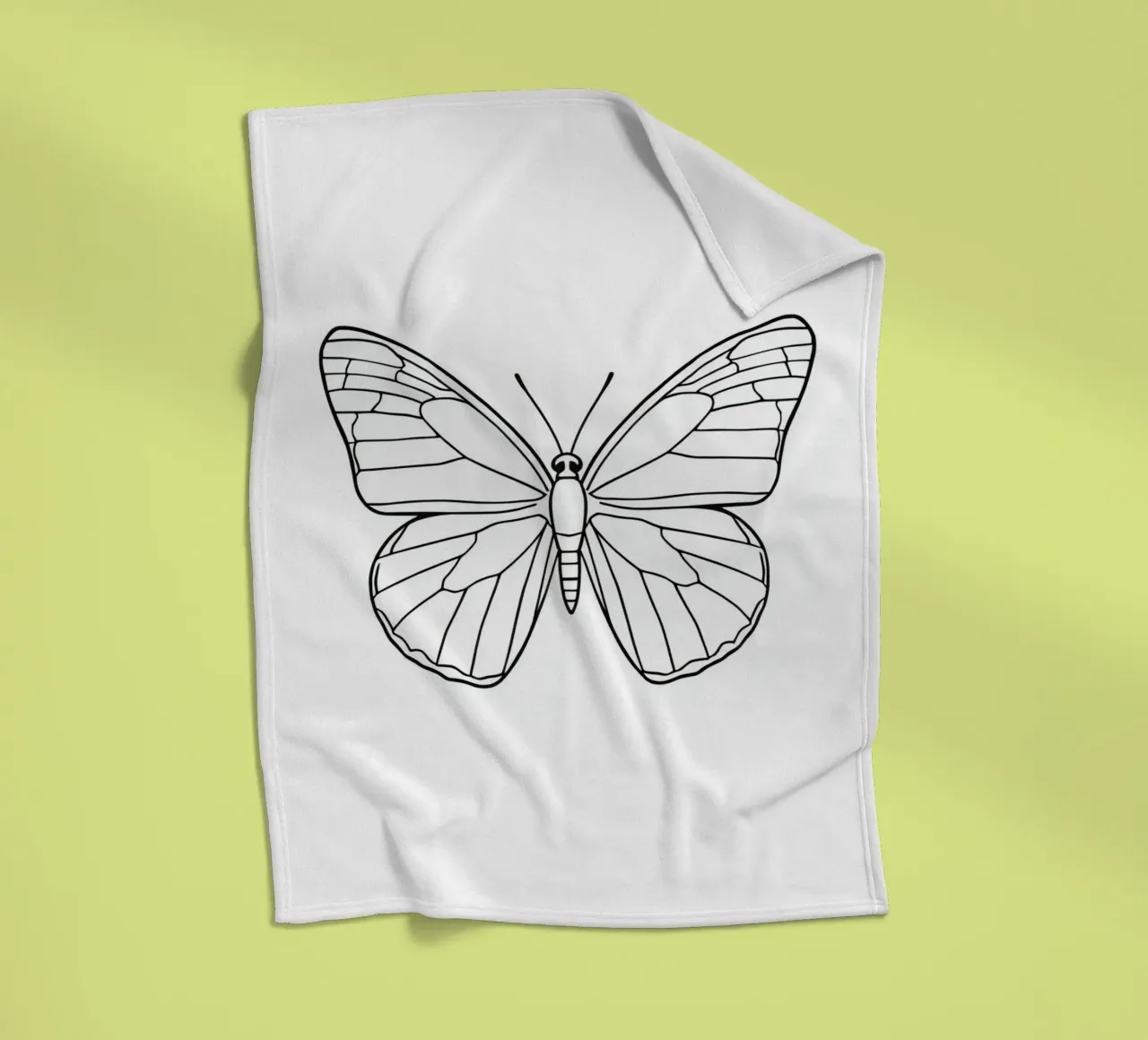 butterfly displaying intricate linework and elegant symmetry fleece blanket by DesignDoodle