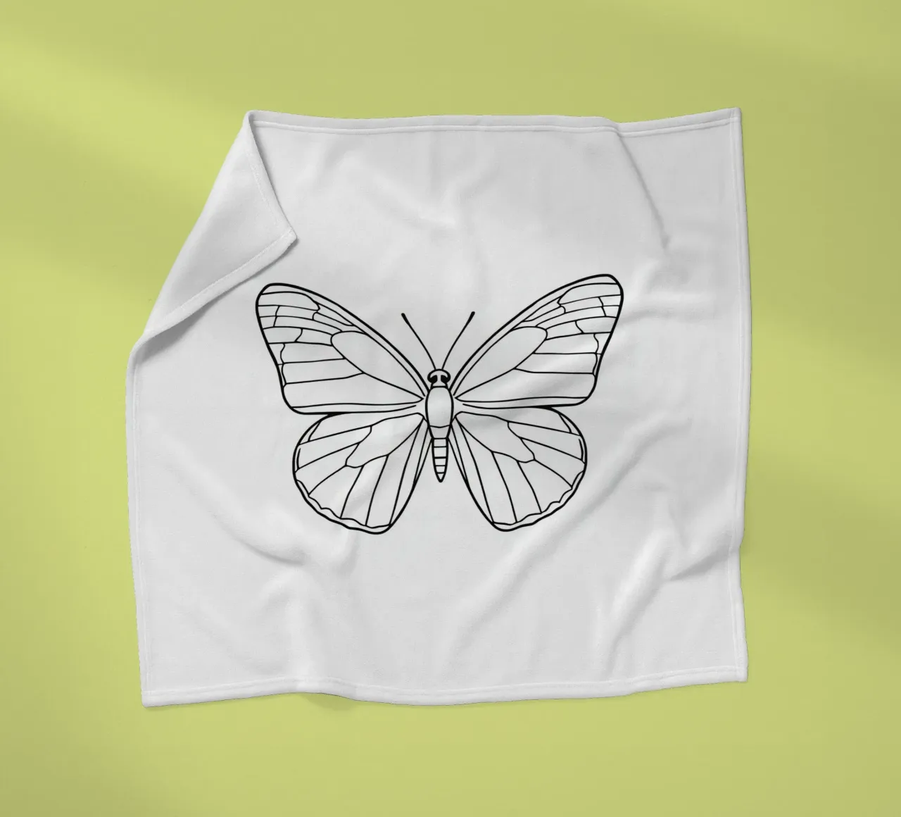 butterfly displaying intricate linework and elegant symmetry fleece blanket by DesignDoodle