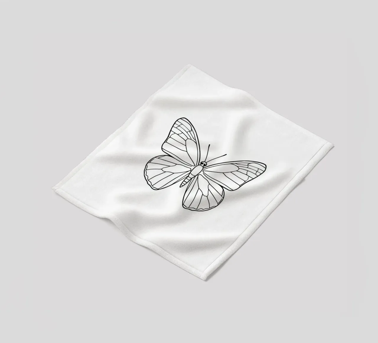 butterfly displaying intricate linework and elegant symmetry fleece blanket by DesignDoodle