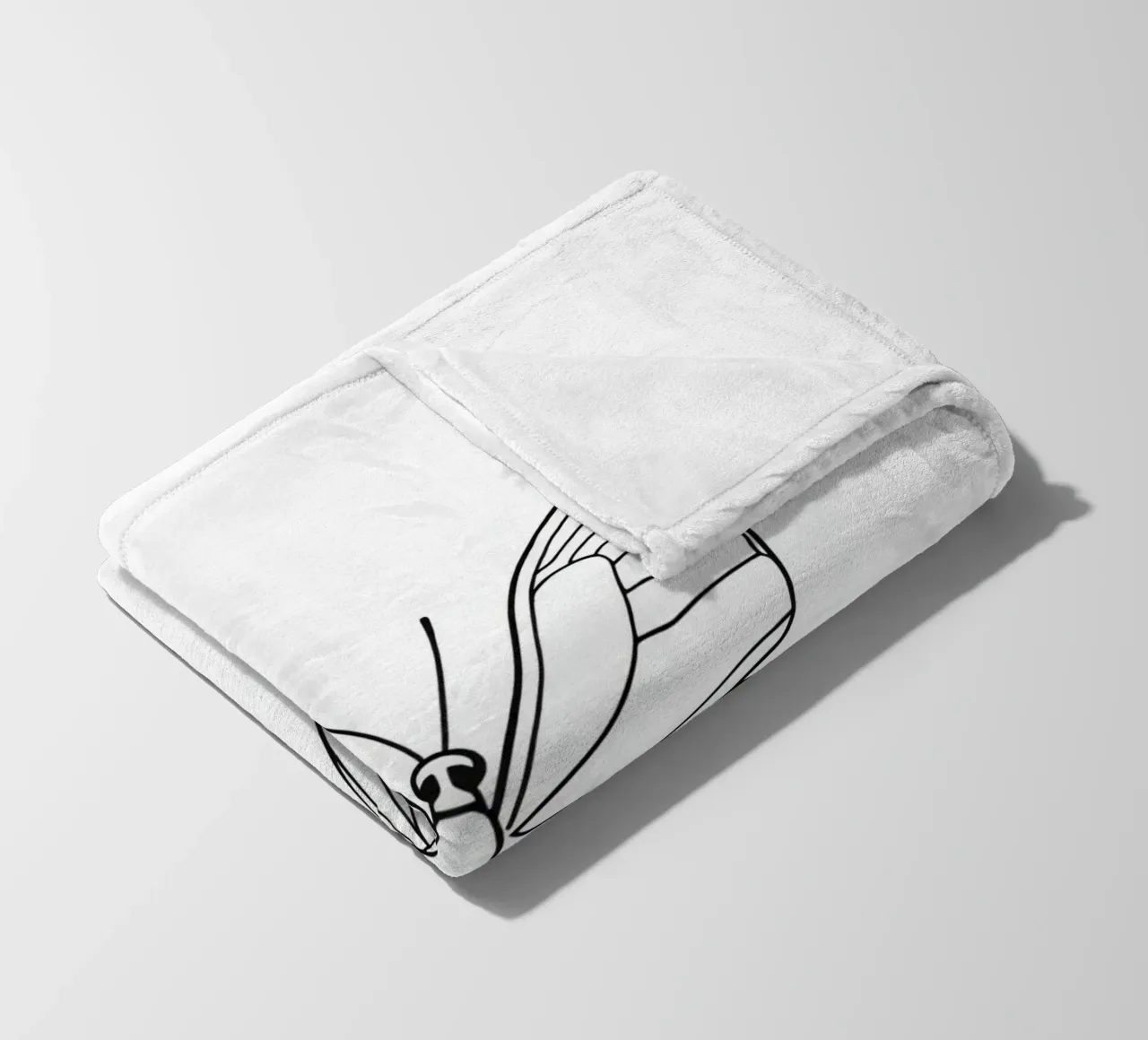 butterfly displaying intricate linework and elegant symmetry fleece blanket by DesignDoodle