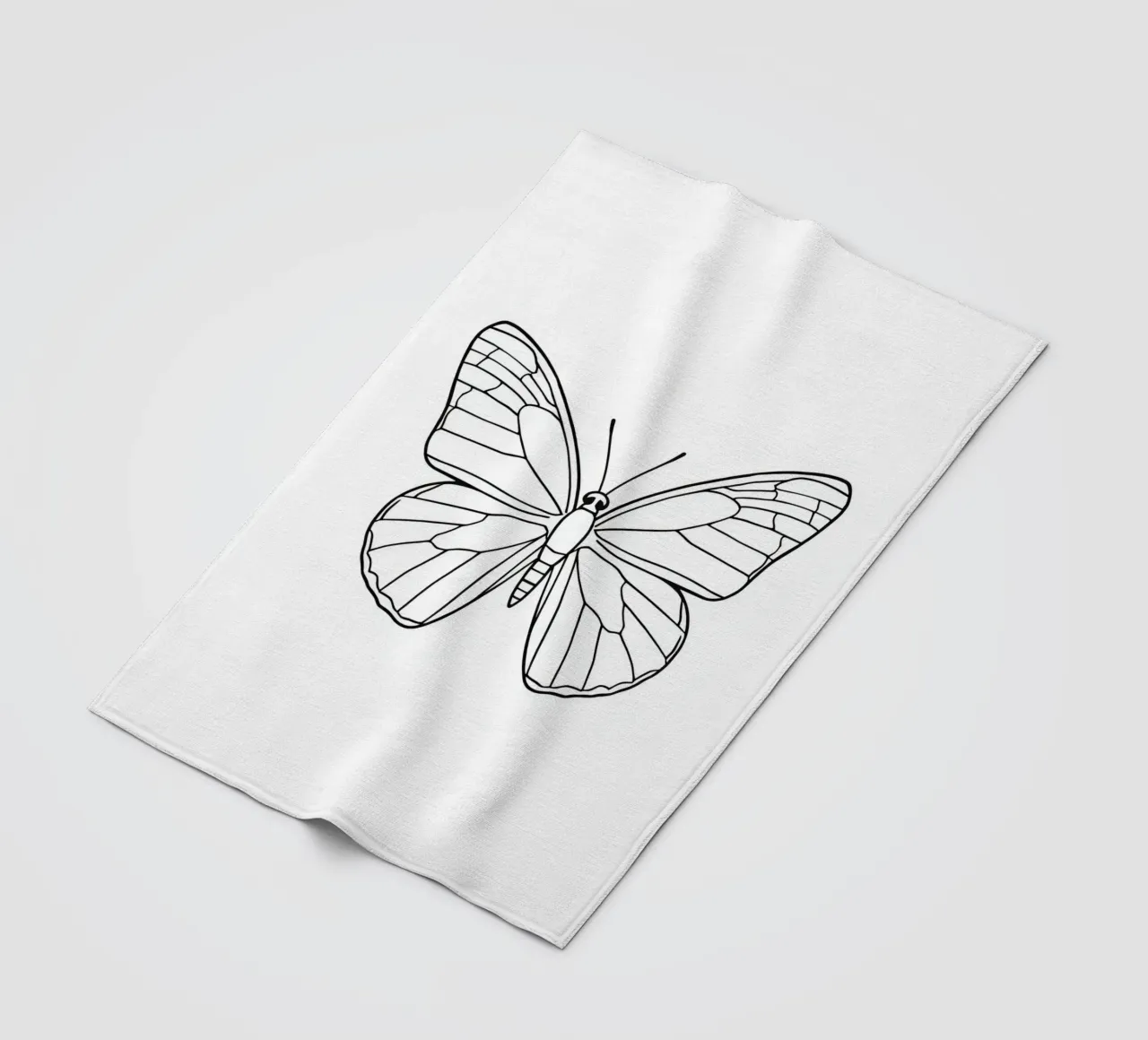 butterfly displaying intricate linework and elegant symmetry fleece blanket by DesignDoodle