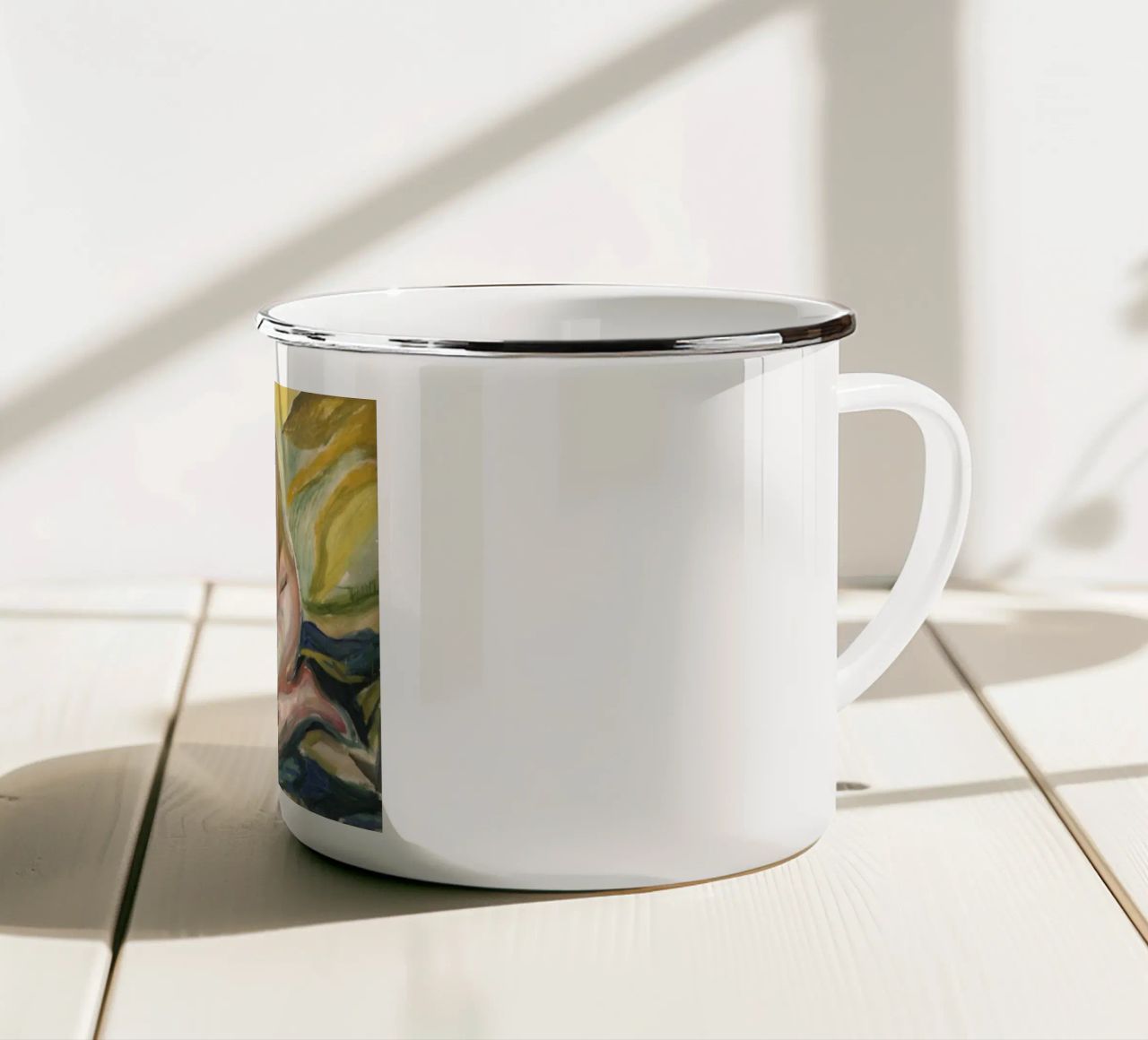 scusa donna tazza in smalto da cupcup art