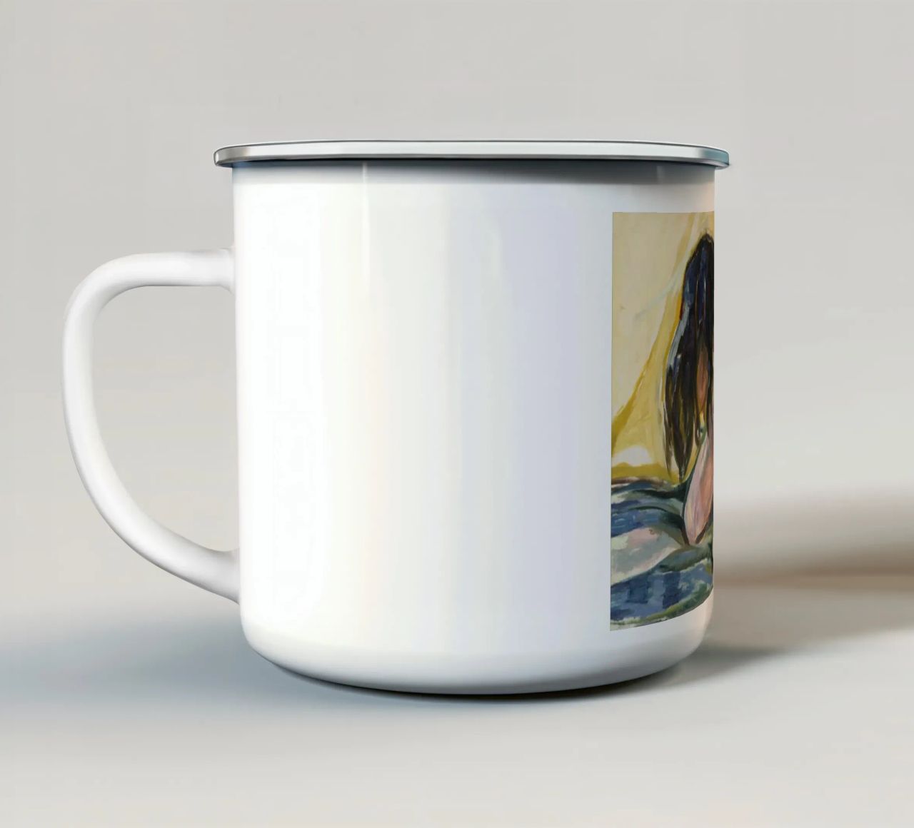 scusa donna tazza in smalto da cupcup art