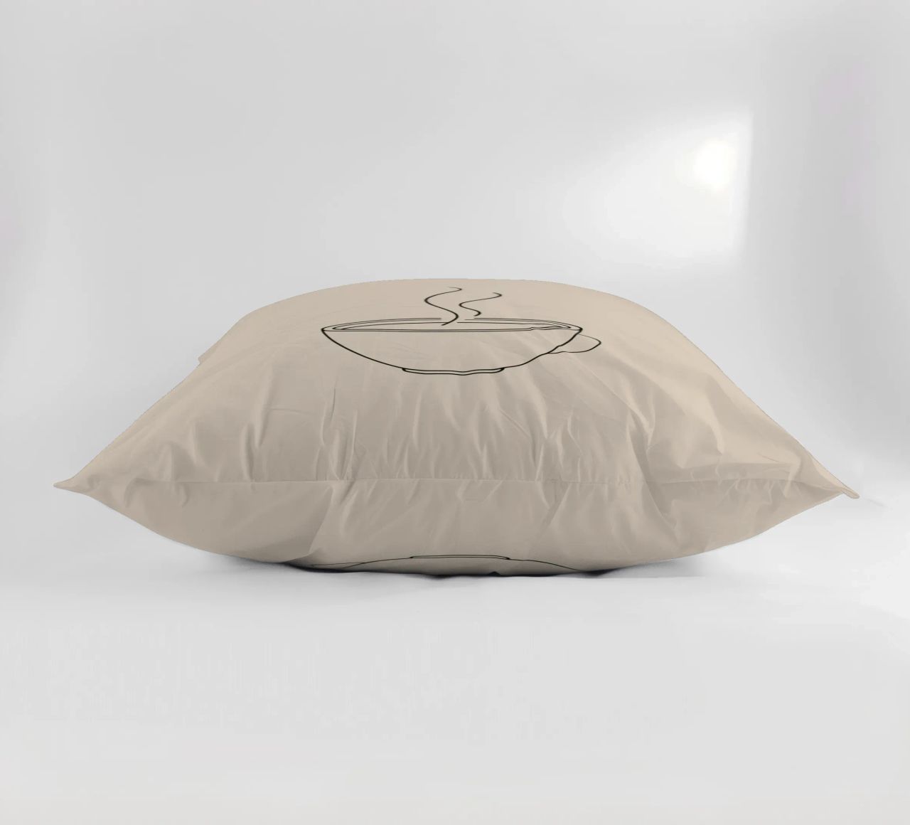 Tazza fumante di bevanda calda in stile minimalista cuscino da DesignDoodle