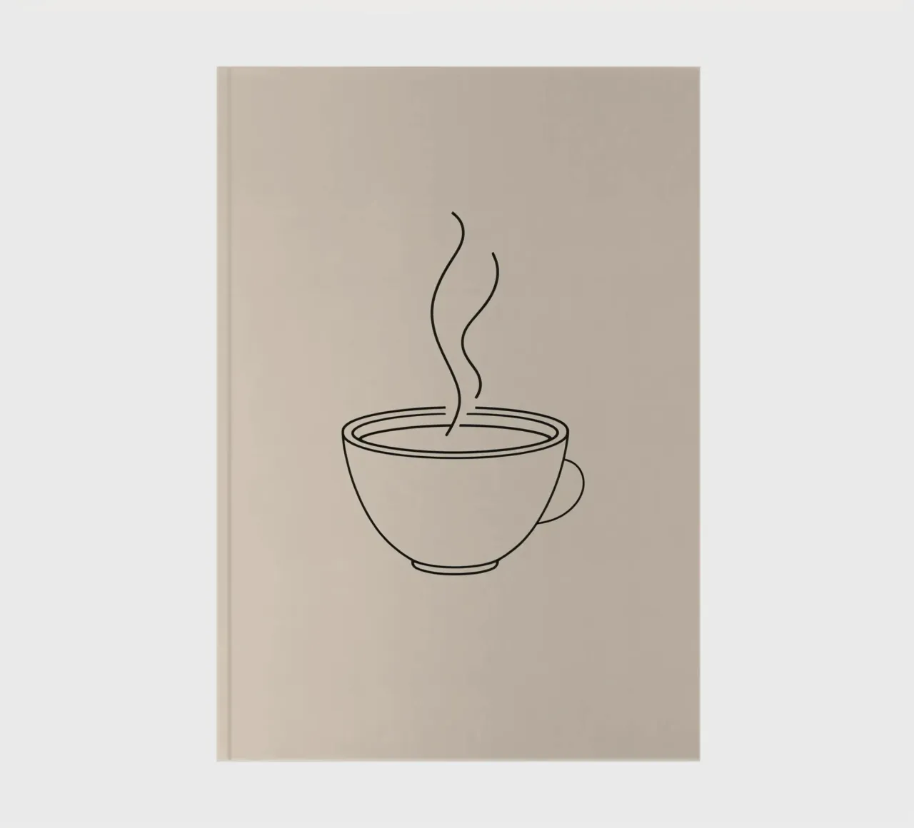 Dampfende Tasse mit Heißgetränk im minimalistischen Stil Notizbuch von DesignDoodle