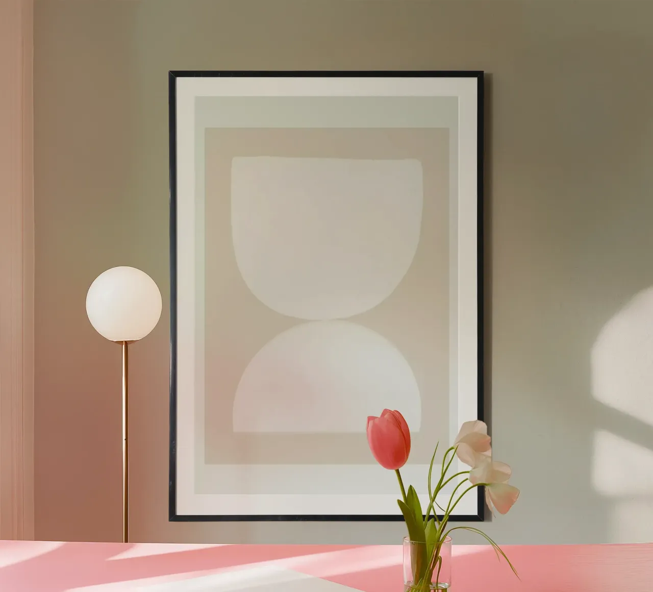 Rumi White poster con telaio in alluminio da Mottos by Sinan Saydik