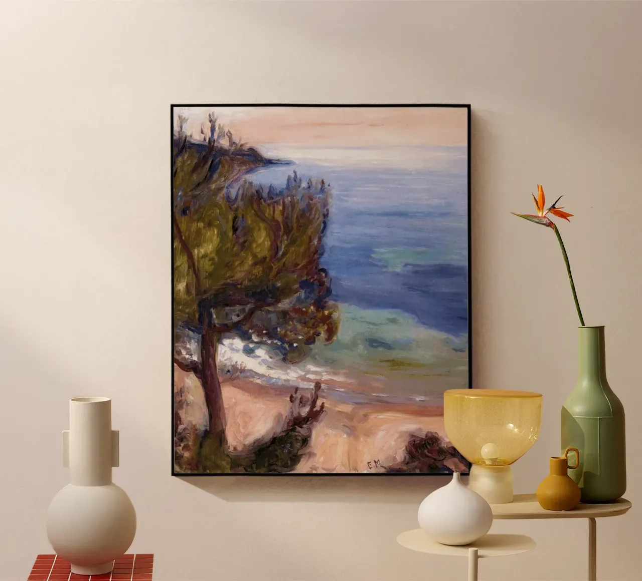 shoreline vegetation acrylic glass by cupcup art