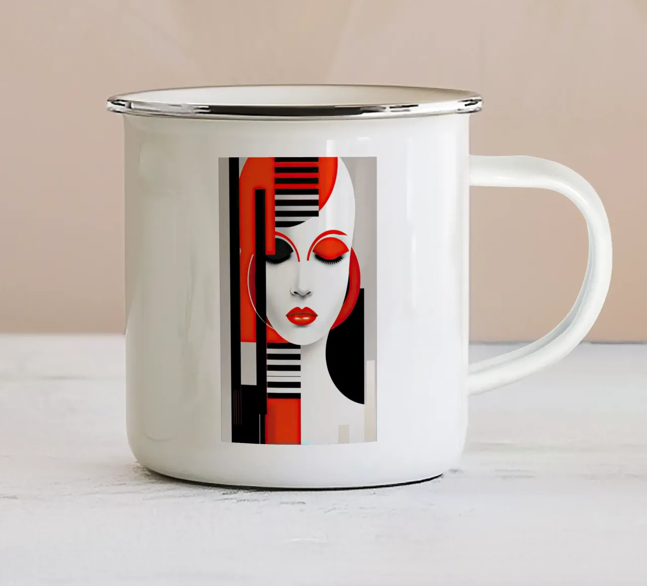 Arte da parete di Imagine tazza in smalto da Imagine