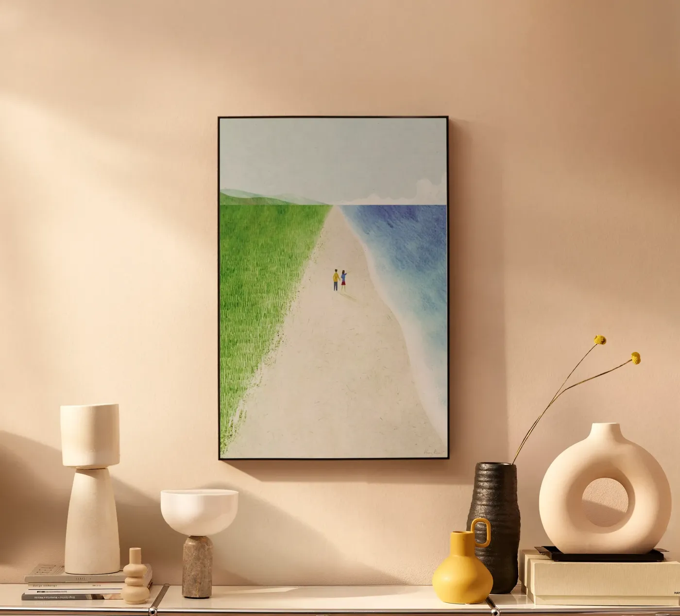 Wild Beach acryl van Henry Rivers