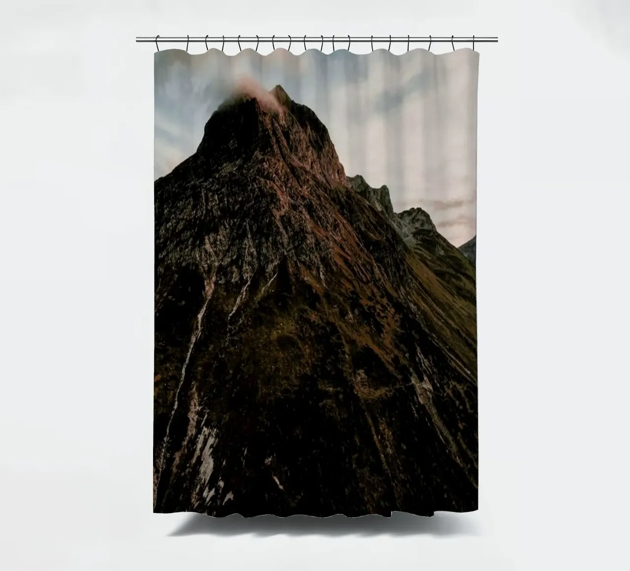 Hill Top Sundown Edition 2 shower curtain by Sebastian Hilgetag