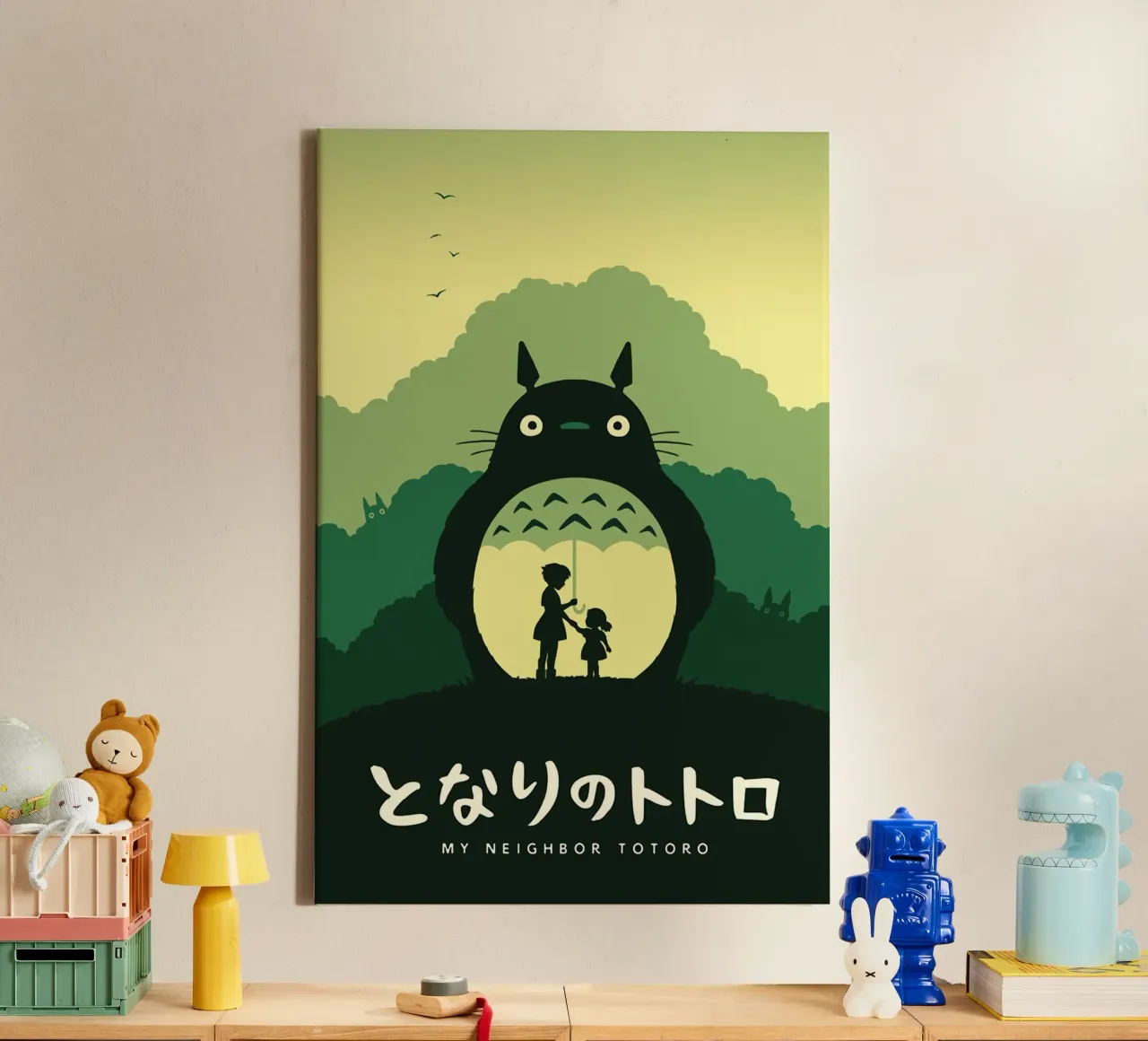 Mijn buurman Totoro canvas met Baklijst van Alice Slatera
