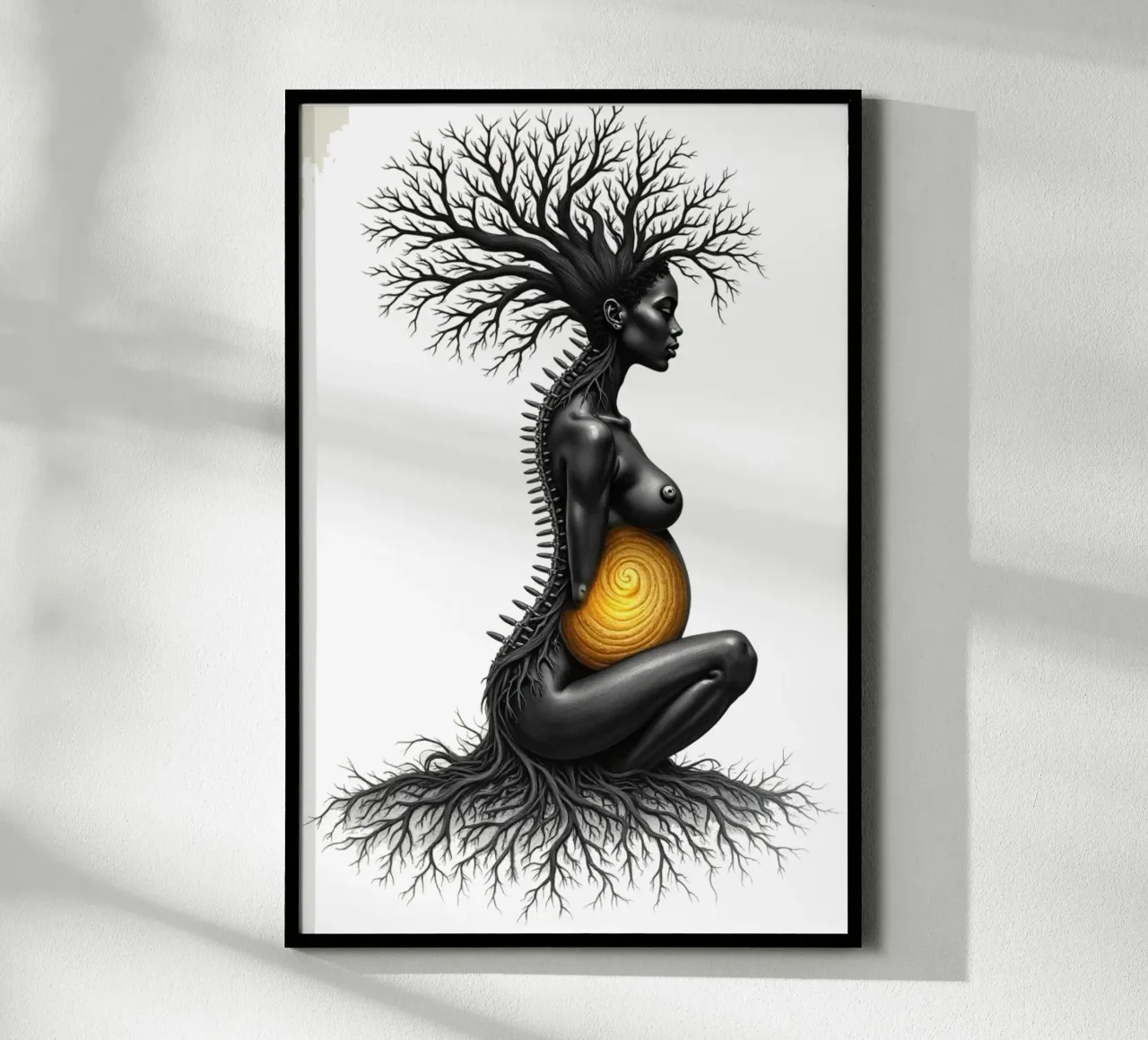 Figlie d'oro: Il seme della creazione poster con telaio in alluminio da Dustlight Atelier