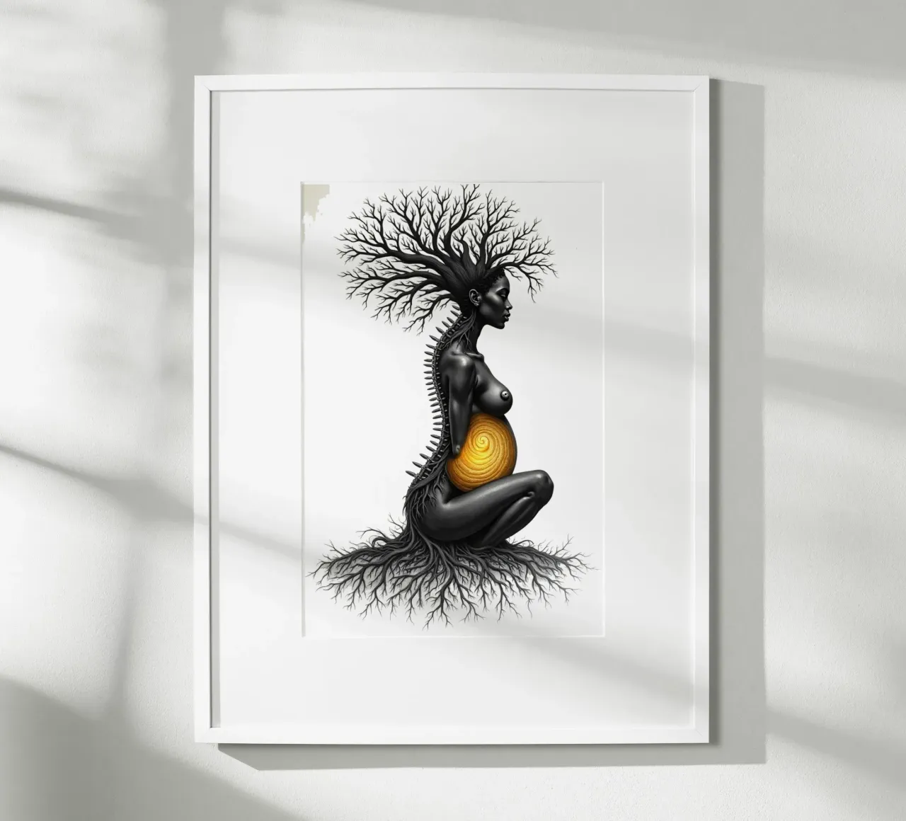 Figlie d'oro: Il seme della creazione poster con telaio in alluminio da Dustlight Atelier