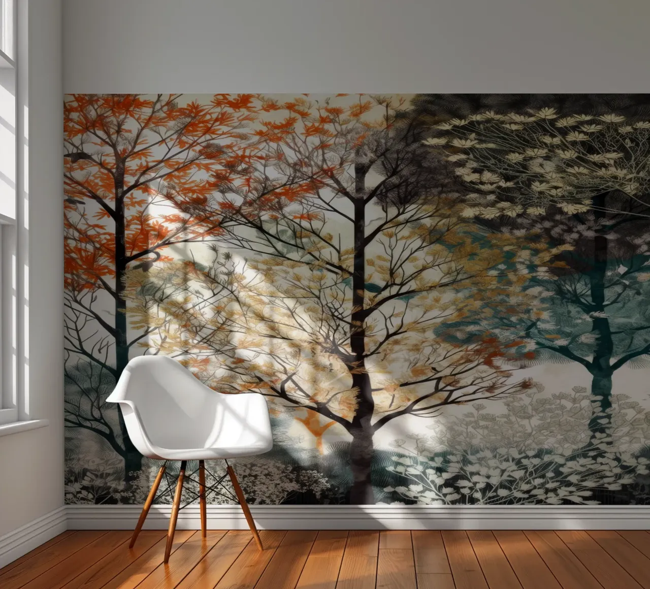 Trees fotobehang van Lionmixart