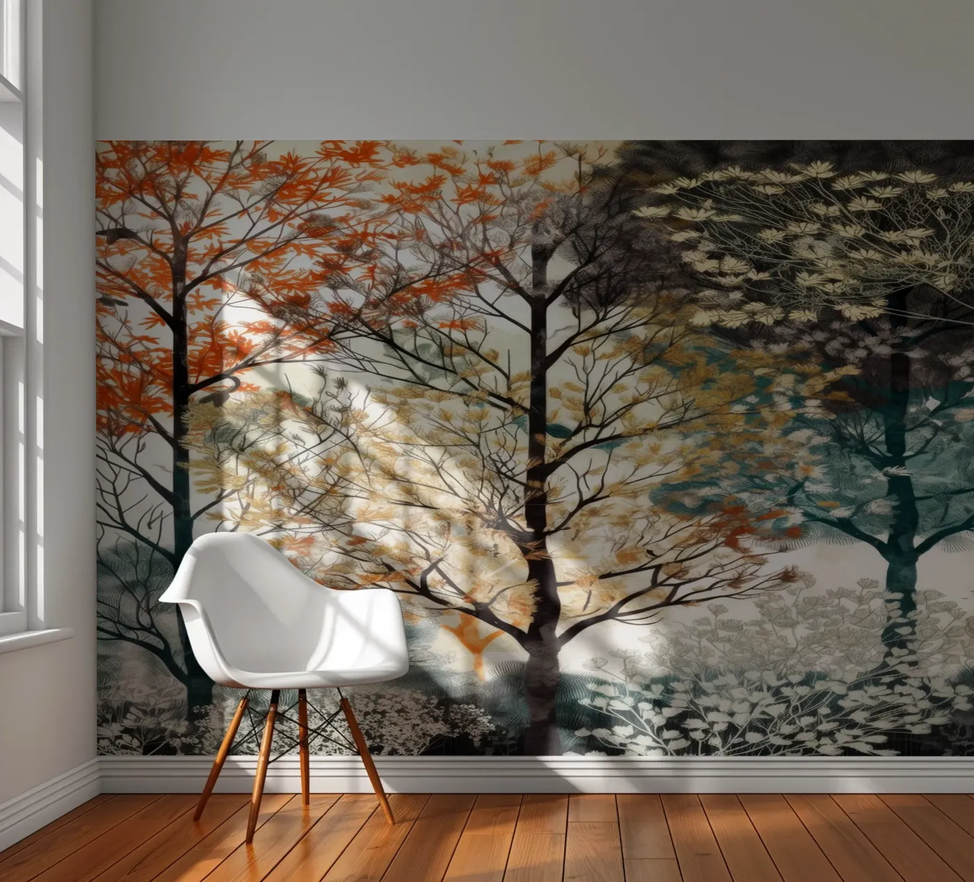 Bomen fotobehang van Lionmixart