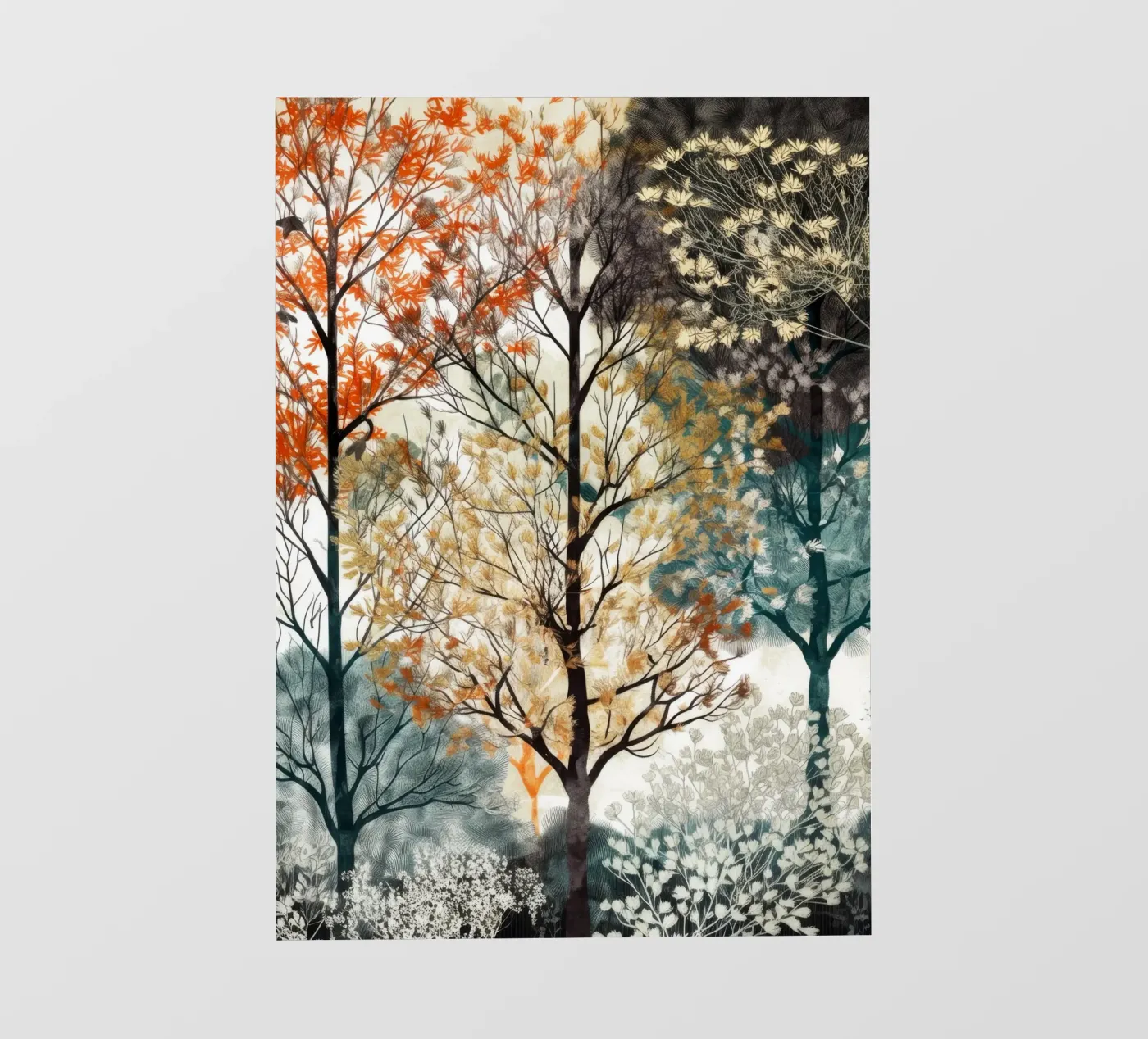 Bomen fotobehang van Lionmixart