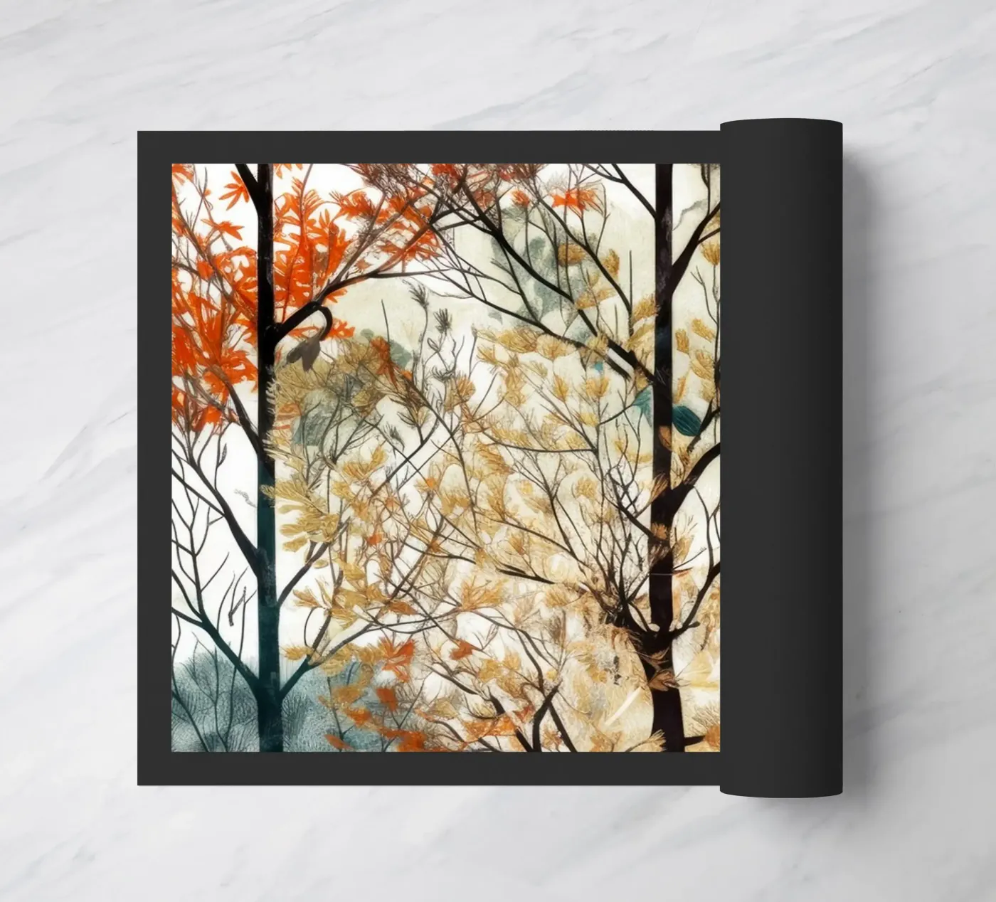 Bomen deurmat van Lionmixart