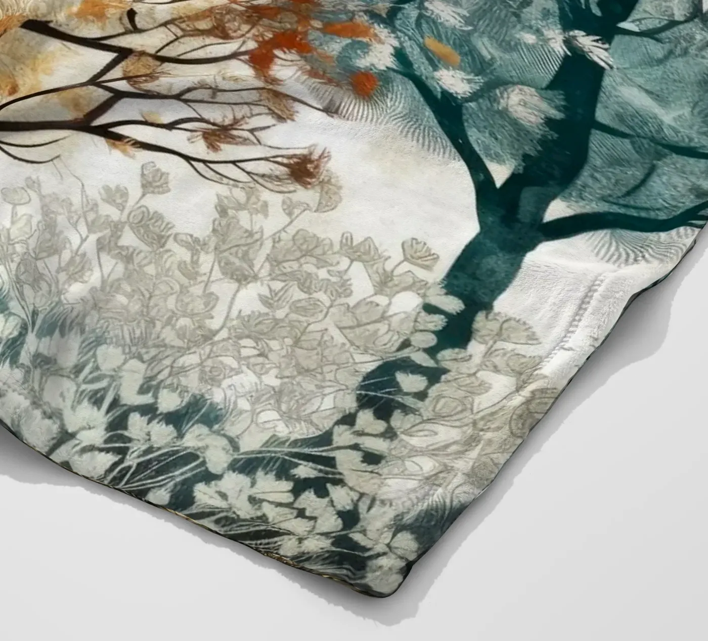 Bomen fleecedeken van Lionmixart