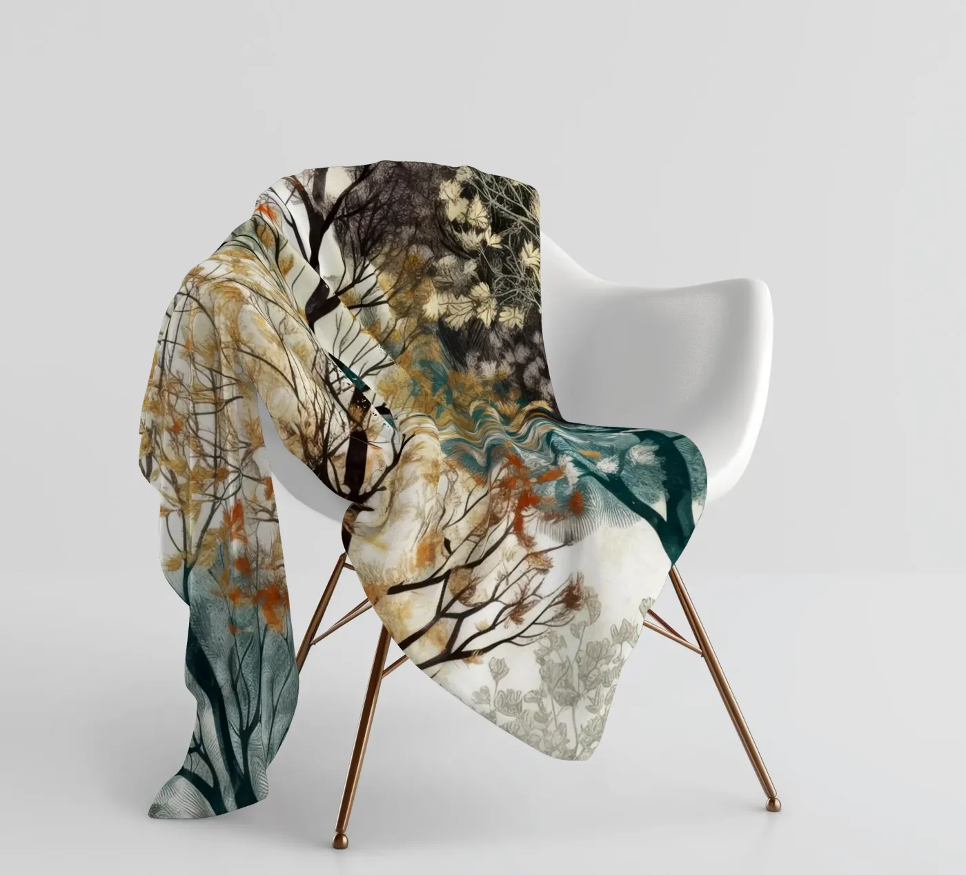 Bäume Fleecedecke von Lionmixart