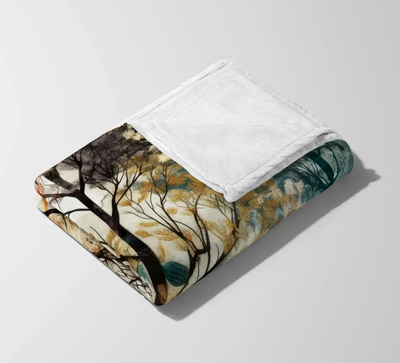 Bäume Fleecedecke von Lionmixart