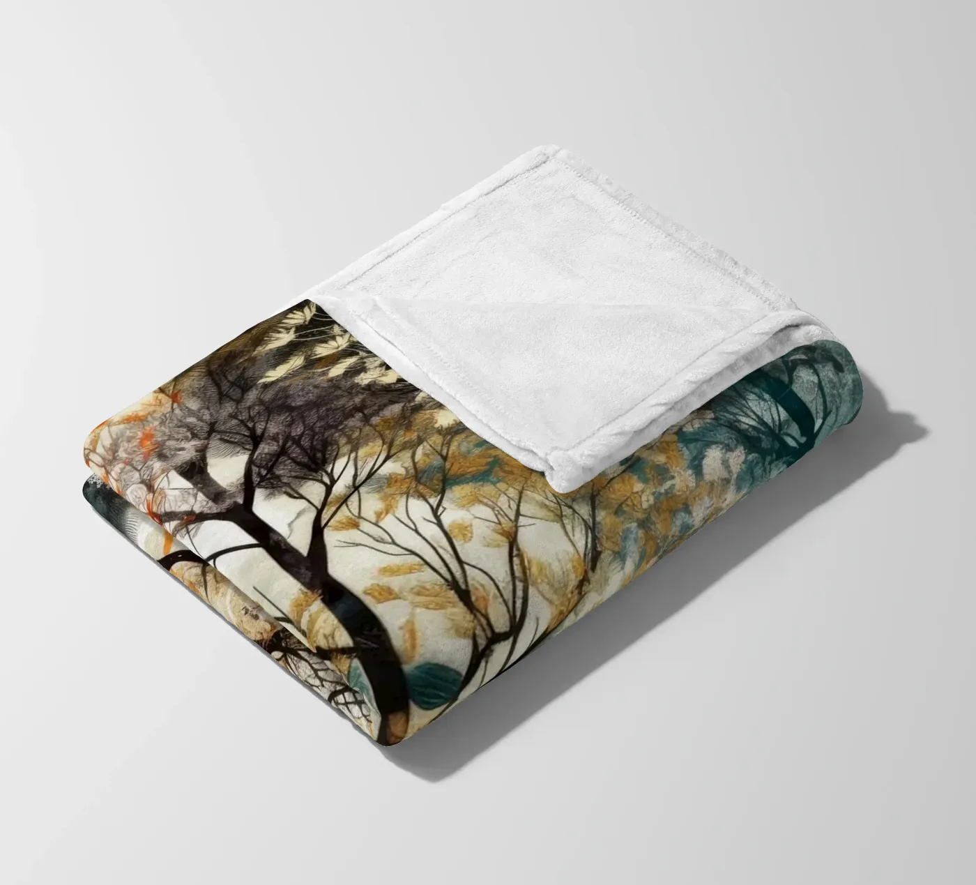 Bäume Fleecedecke von Lionmixart