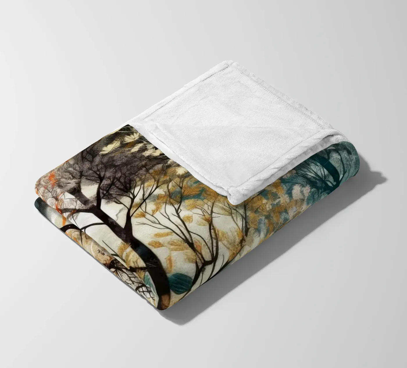 Bäume Fleecedecke von Lionmixart