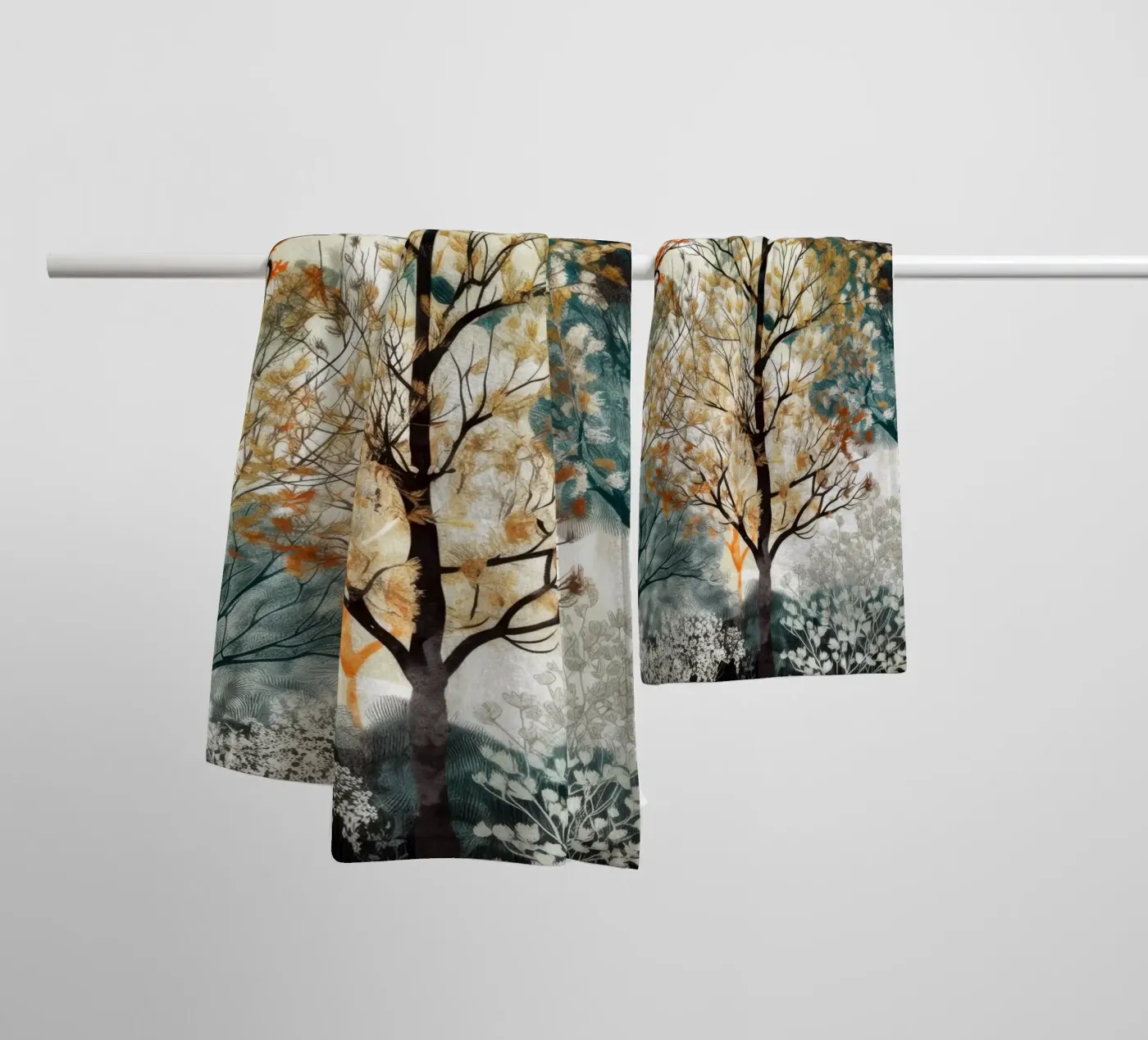 Trees badhanddoek van Lionmixart
