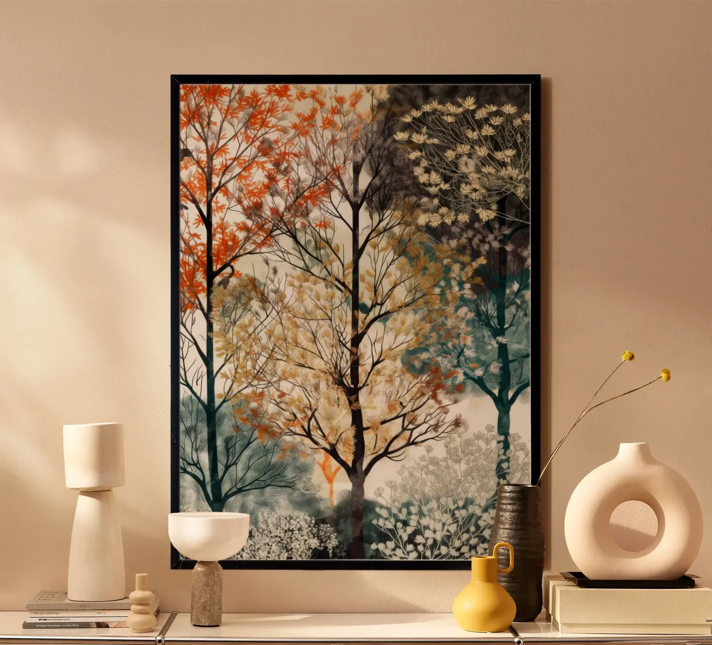 Bomen poster van Lionmixart