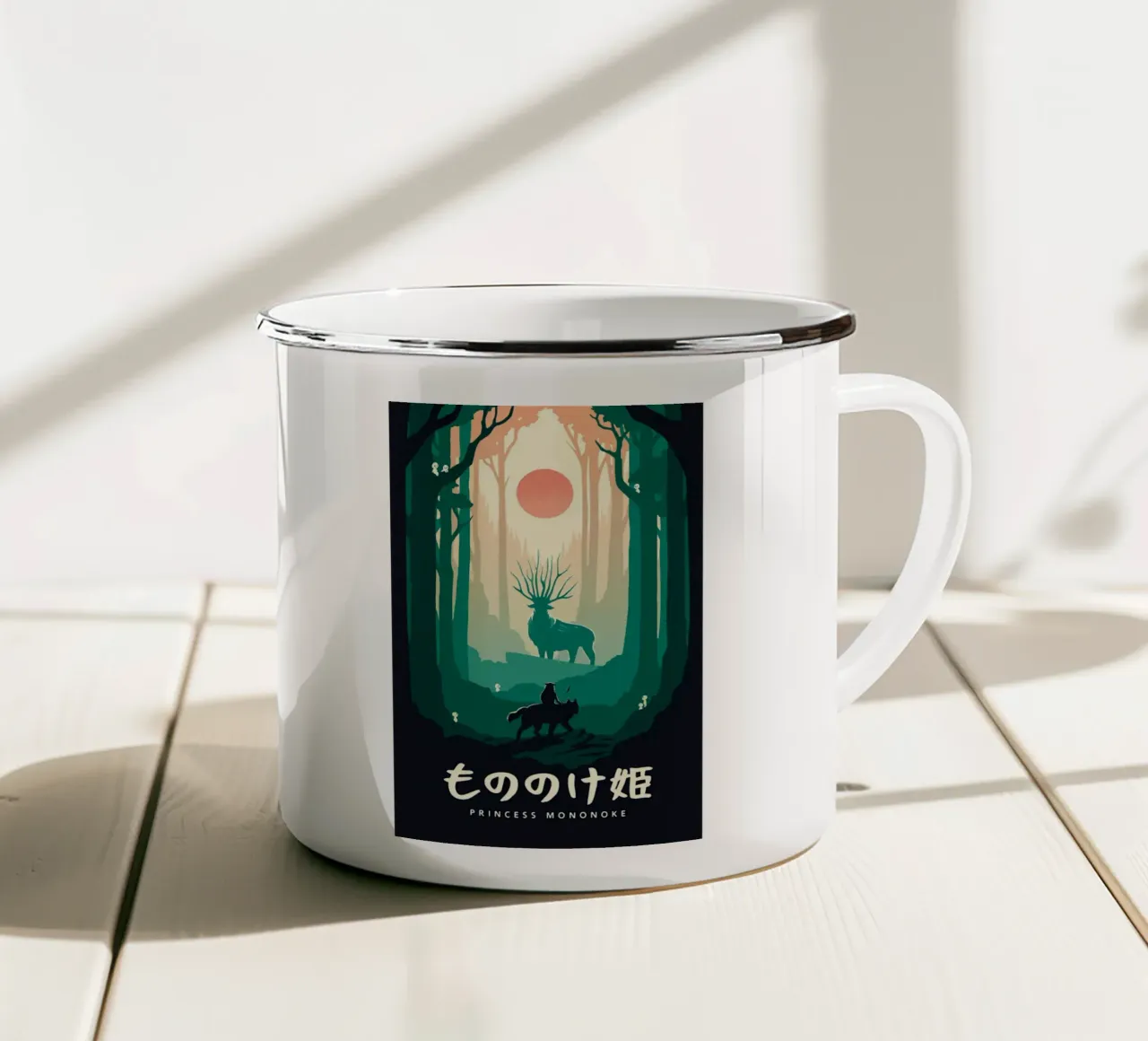 Princess Mononoke tazza in smalto da Alice Slatera