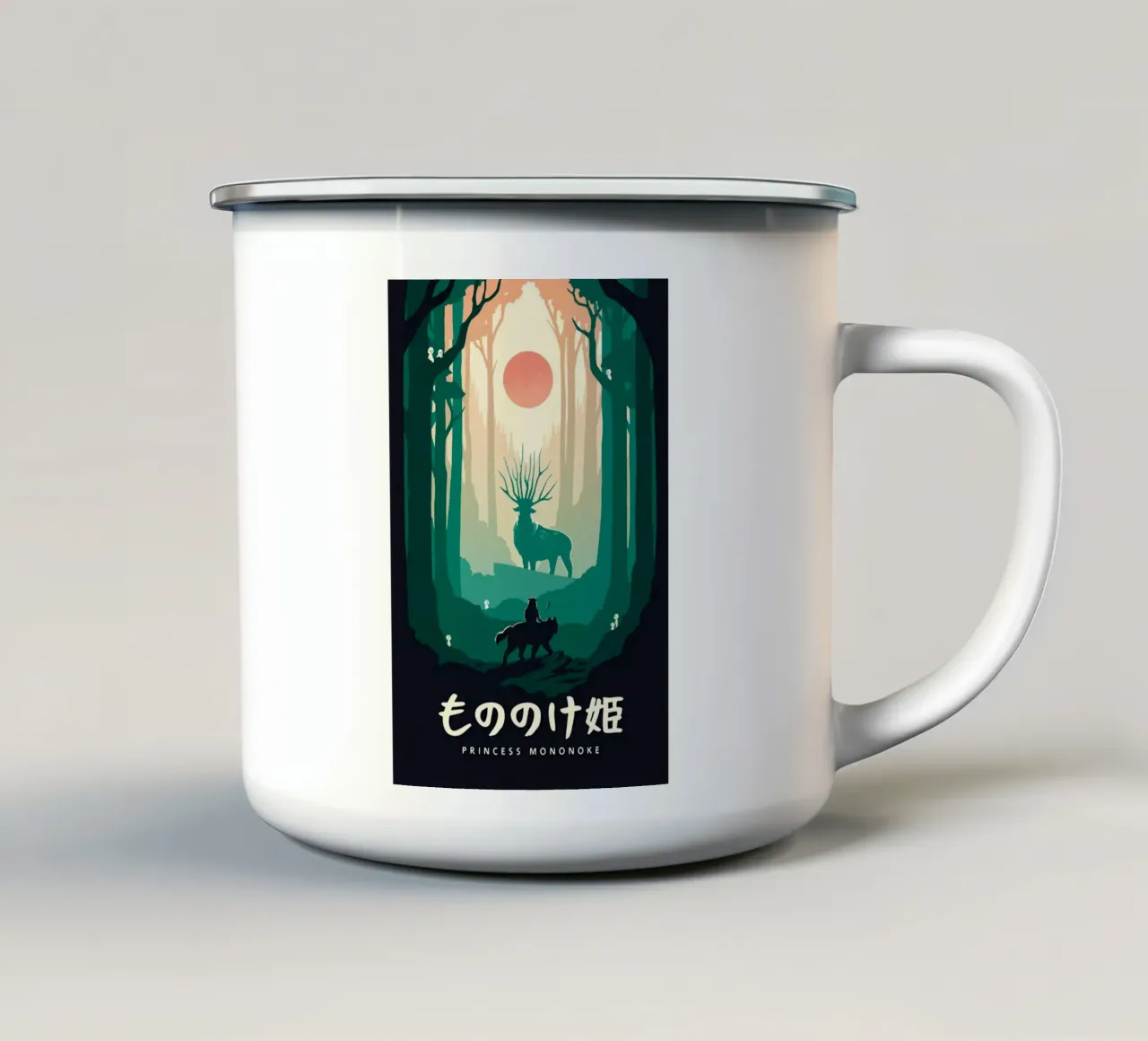Princess Mononoke tazza in smalto da Alice Slatera