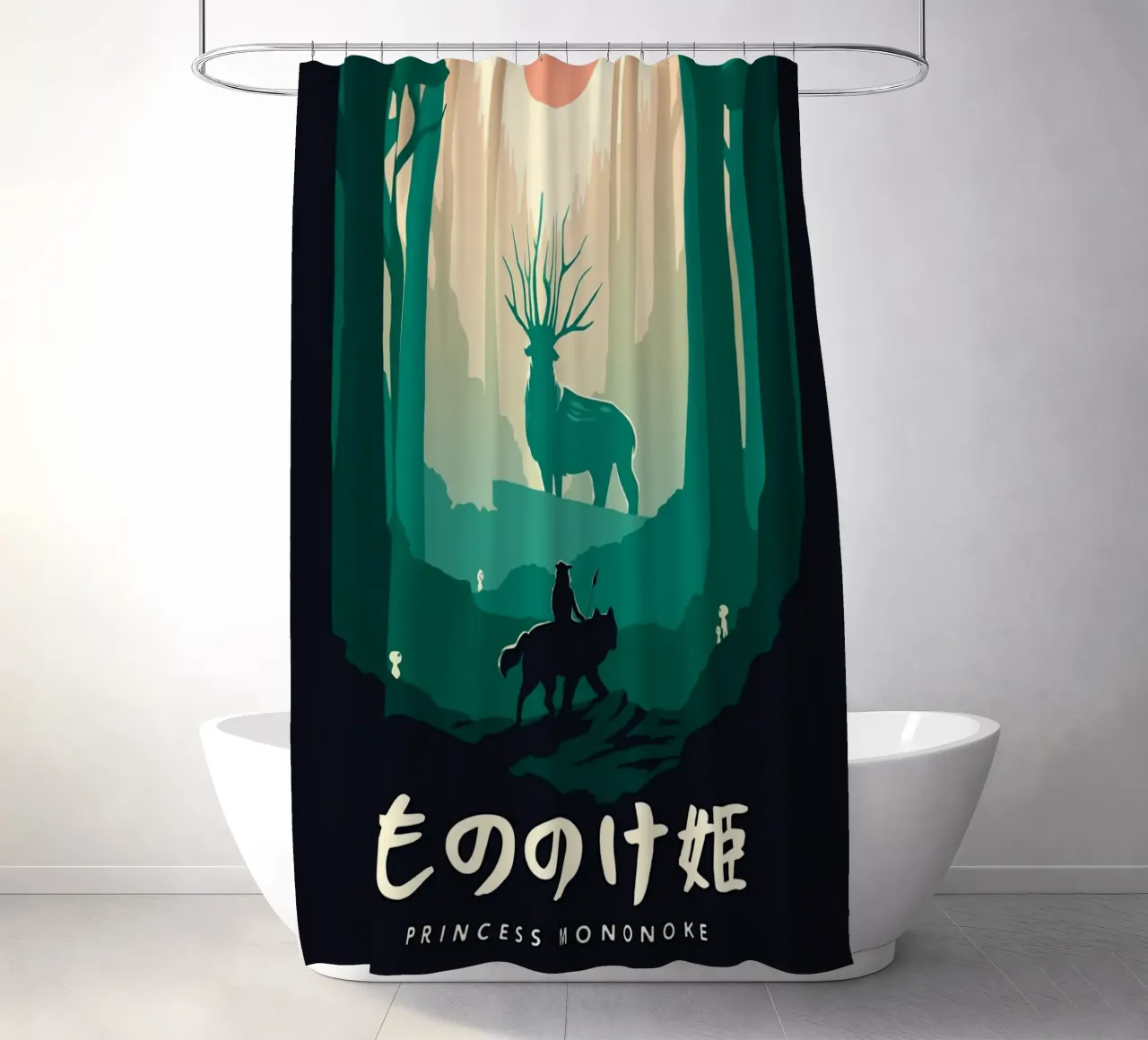 Prinzessin Mononoke Duschvorhang von Alice Slatera