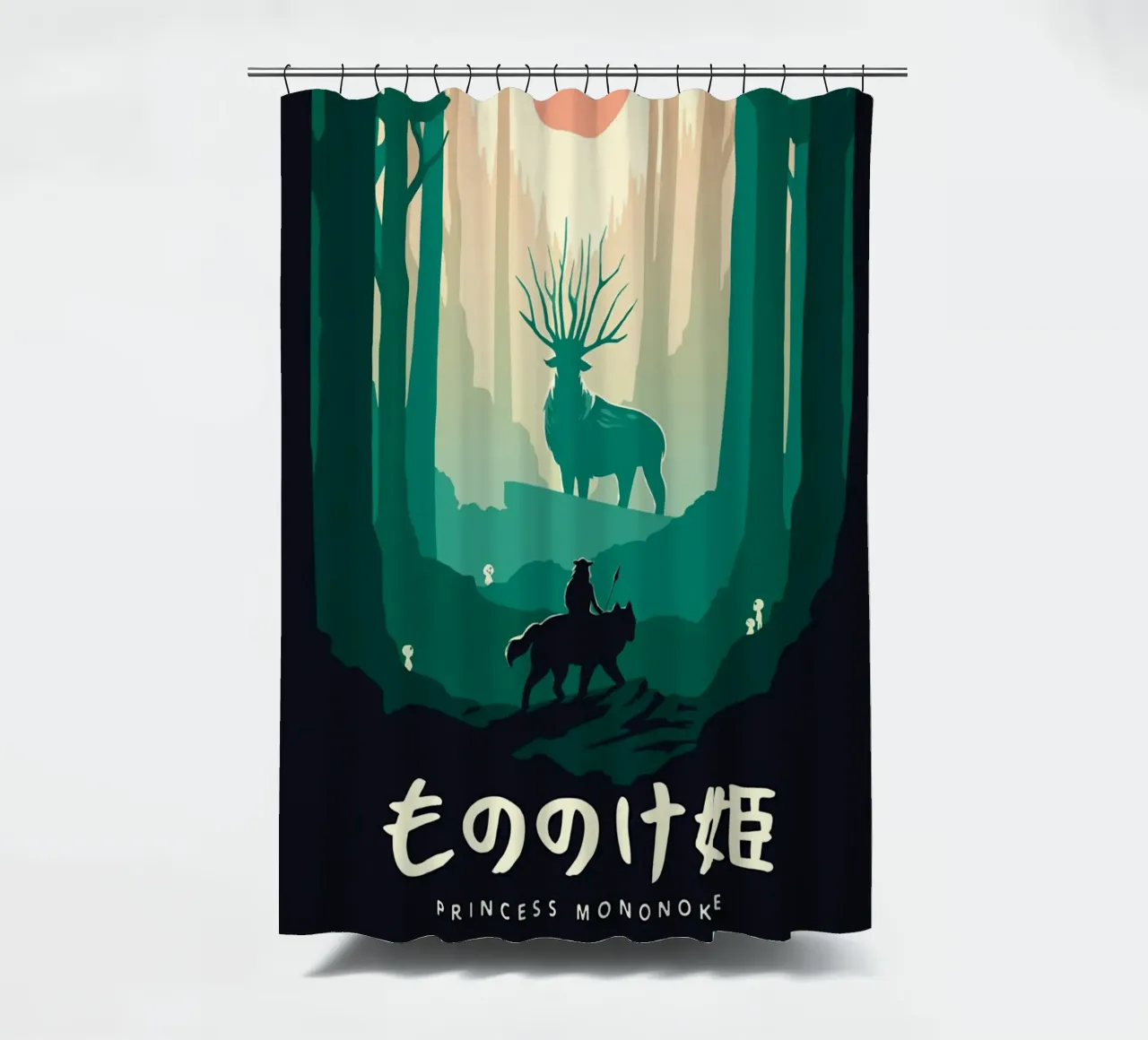 Prinzessin Mononoke Duschvorhang von Alice Slatera