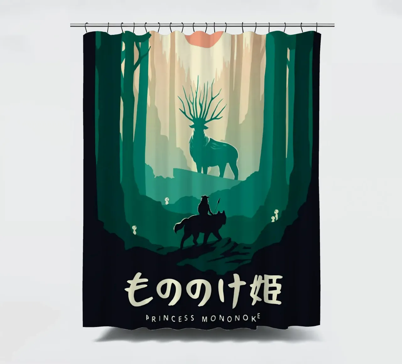 Prinzessin Mononoke Duschvorhang von Alice Slatera