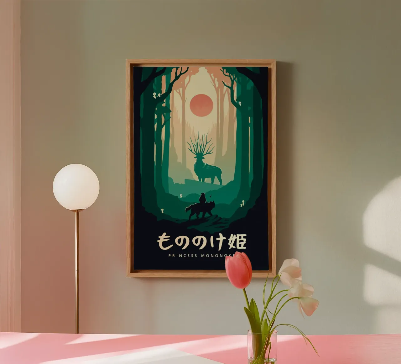 Prinses Mononoke canvas met Baklijst van Alice Slatera