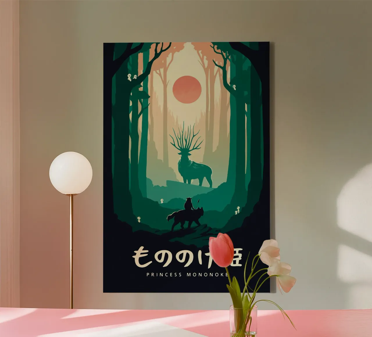 Prinses Mononoke canvas met Baklijst van Alice Slatera