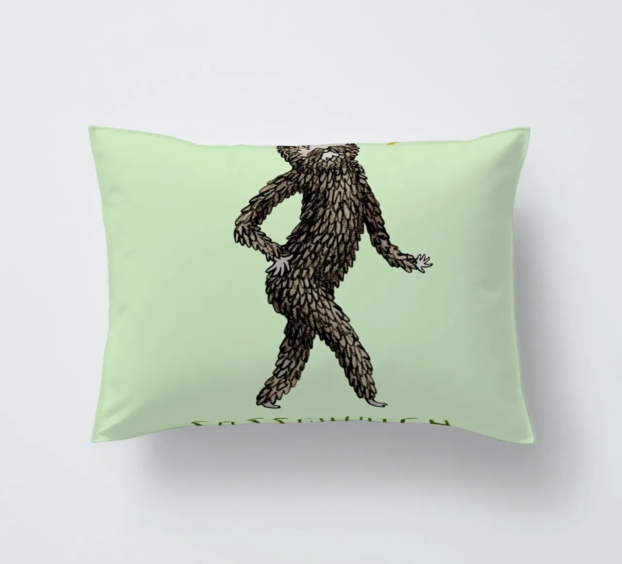 Sassquatch decorative cushion by Sophie Corrigan