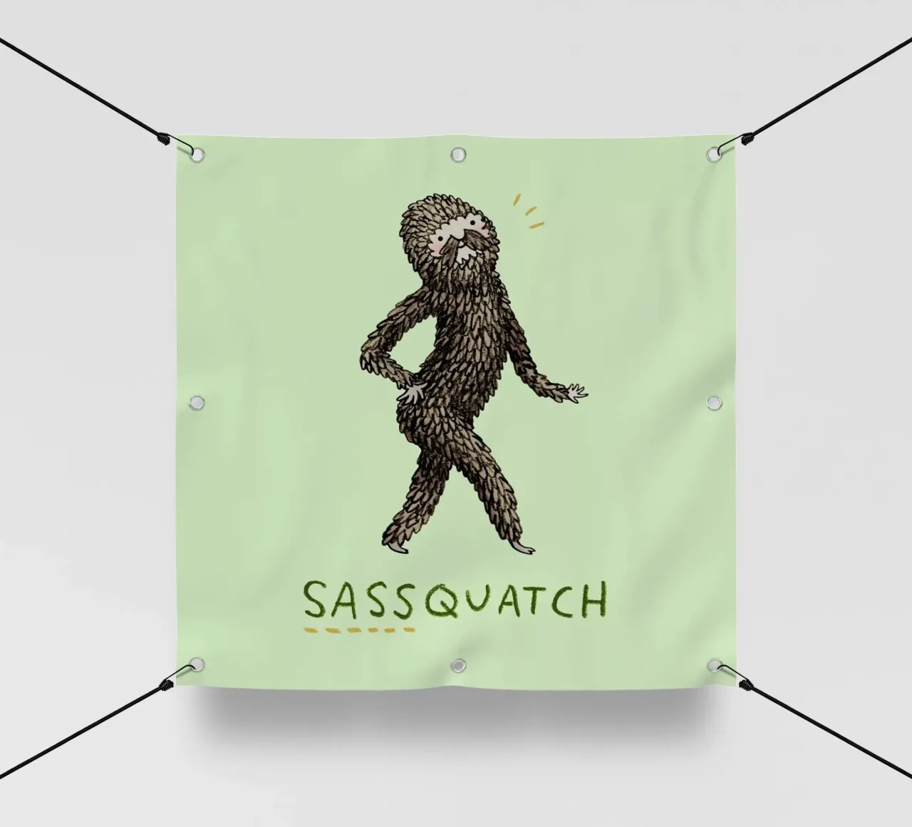 Sassquatch telo in pvc da Sophie Corrigan