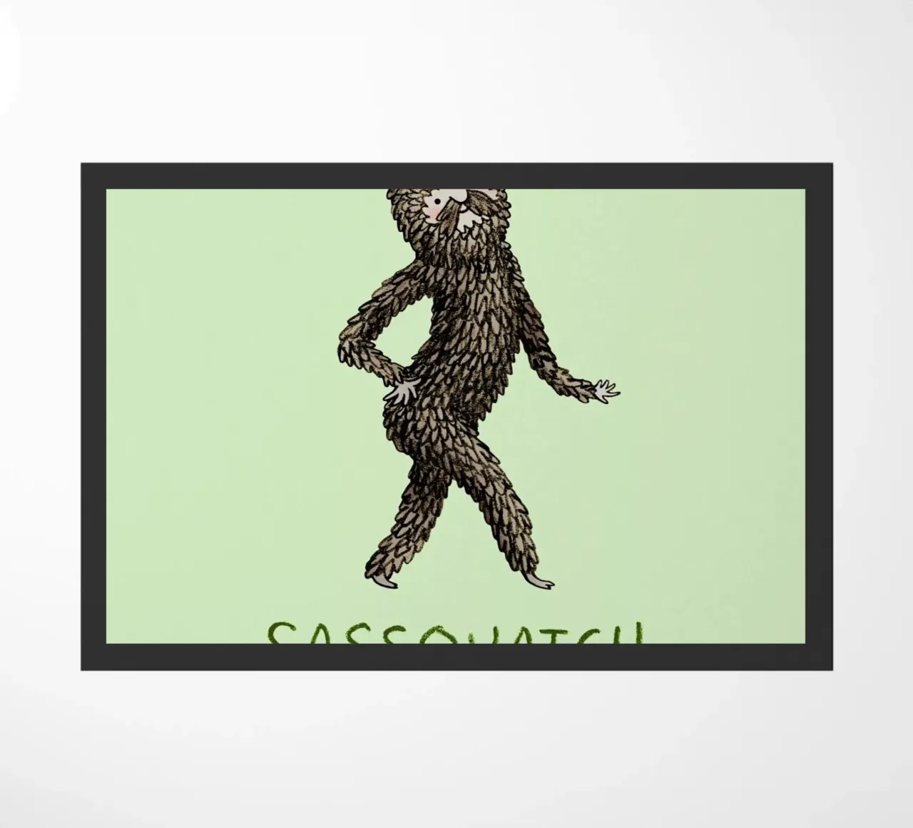 Sassquatch deurmat van Sophie Corrigan
