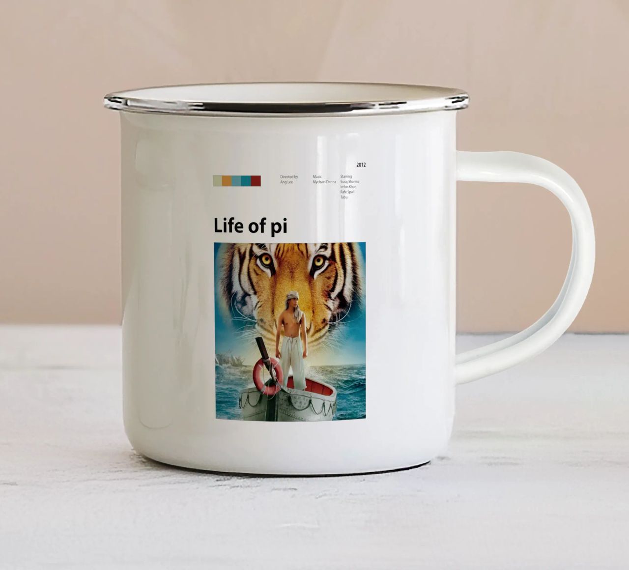 Vita di Pi tazza in smalto da The Movie Wall