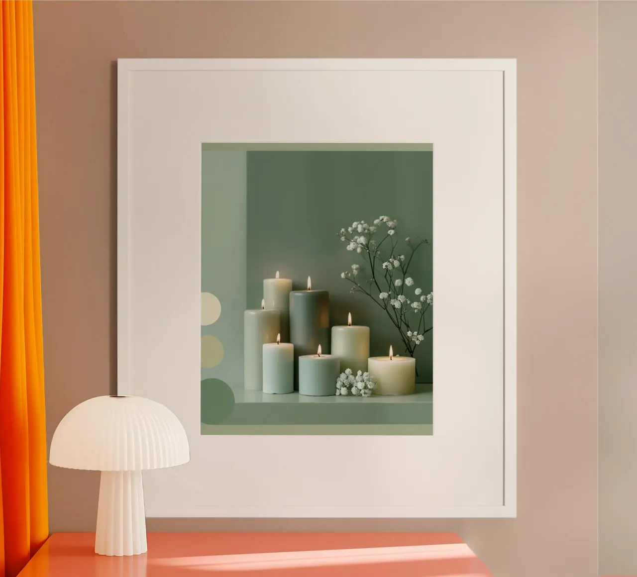 Riverbero di menta poster con telaio in alluminio da PhotoVibe Decor