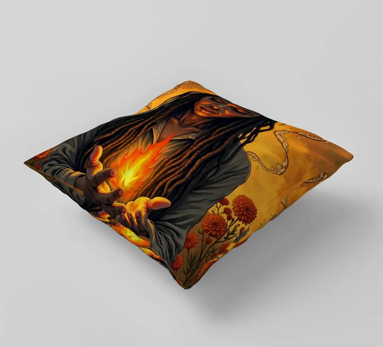 Figlie d'oro: L'abbraccio di Ember cuscino da Dustlight Atelier