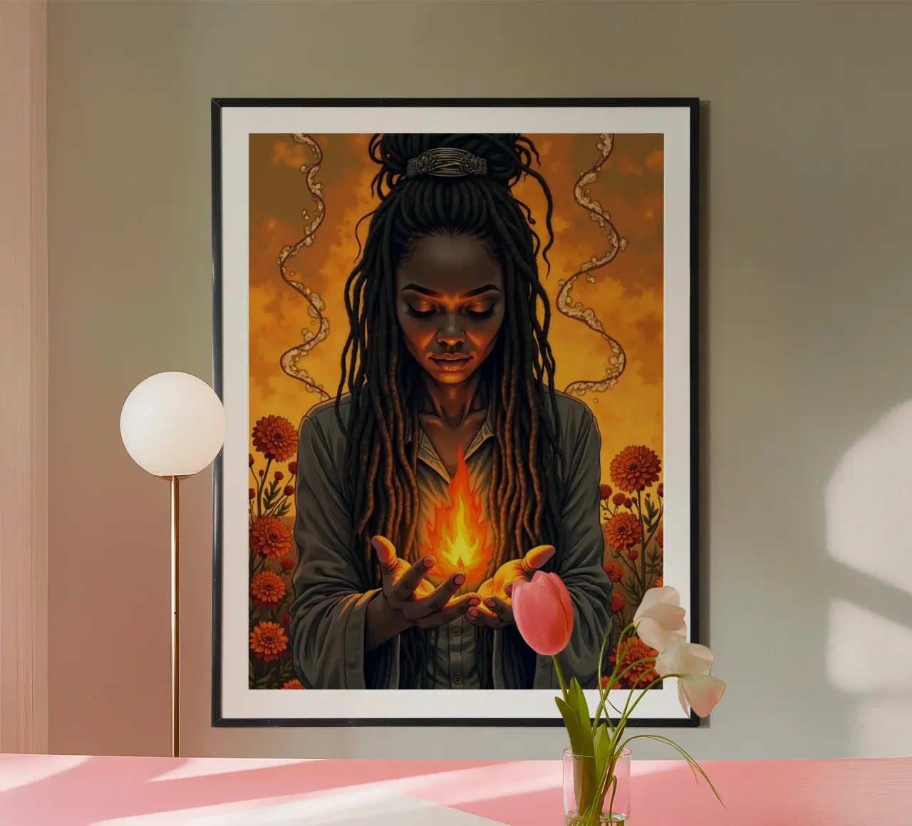 Figlie d'oro: L'abbraccio di Ember poster da Dustlight Atelier