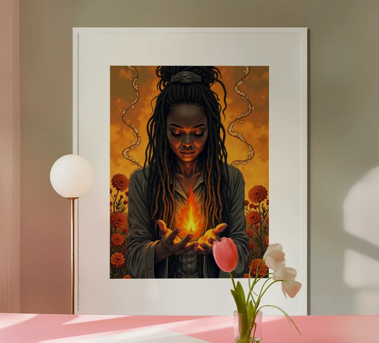 Figlie d'oro: L'abbraccio di Ember poster da Dustlight Atelier