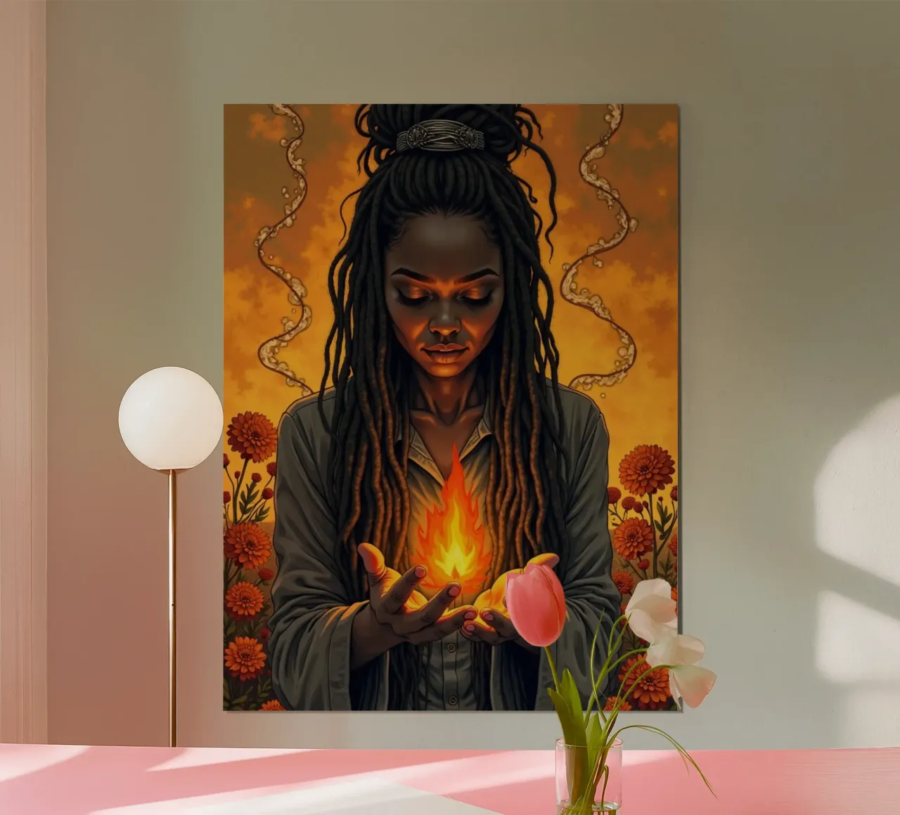 Figlie d'oro: L'abbraccio di Ember poster da Dustlight Atelier