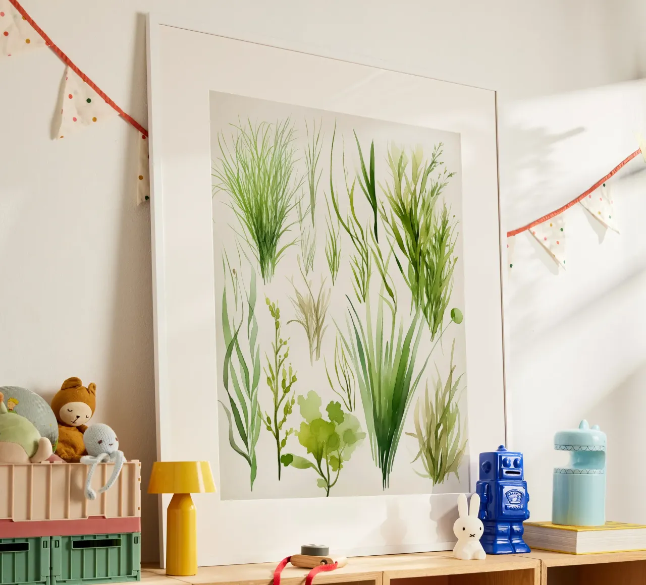 Studi Verdant poster con telaio in legno da Sophia Calder Studio