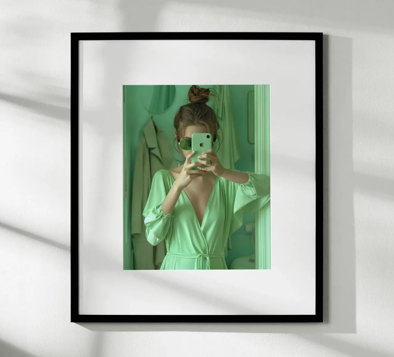 Riverbero di menta poster con telaio in plastica da PhotoVibe Decor