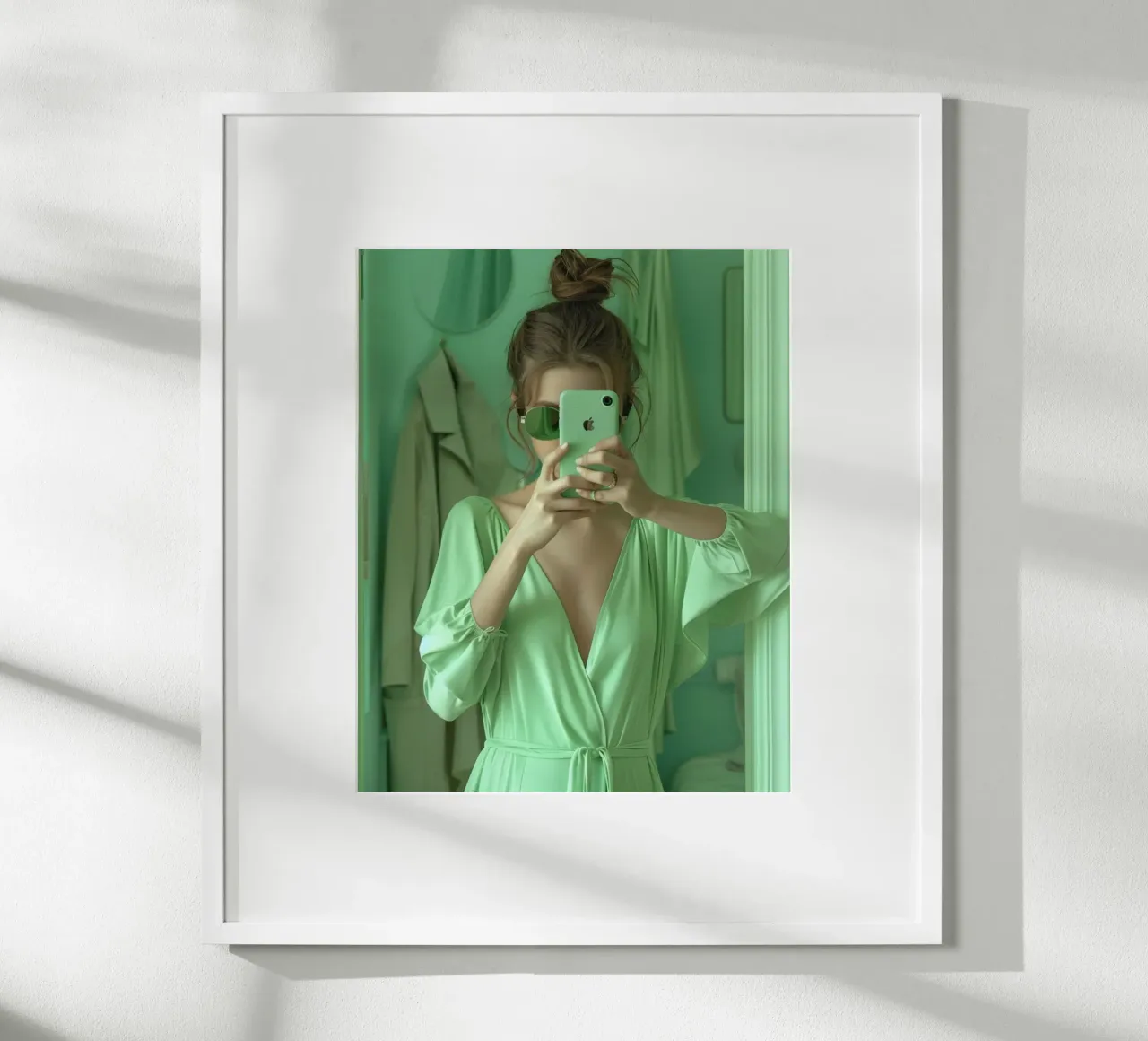 Riverbero di menta poster con telaio in plastica da PhotoVibe Decor