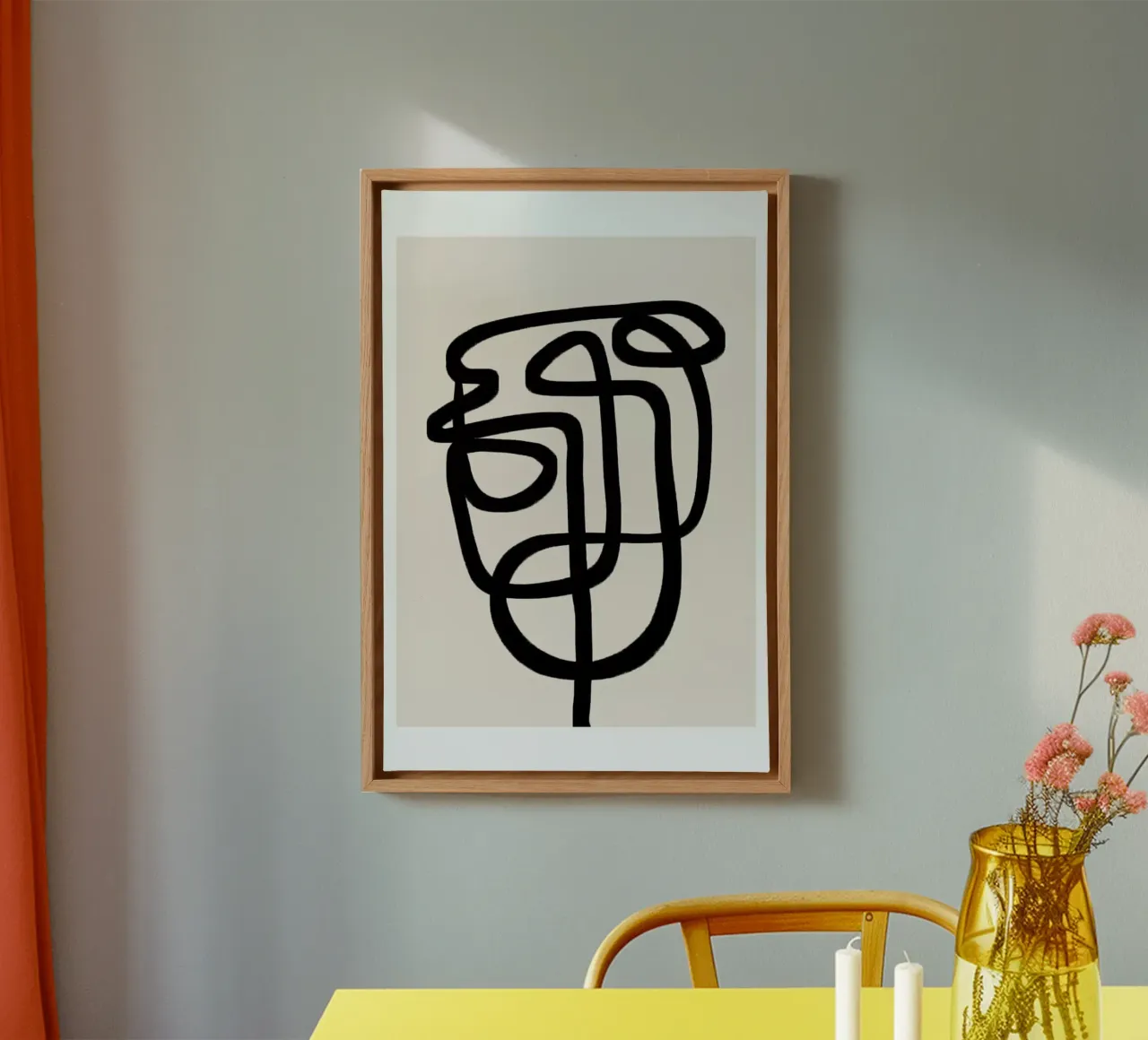 Abstract Face tela con Cornice a cassetta da Mottos by Sinan Saydik