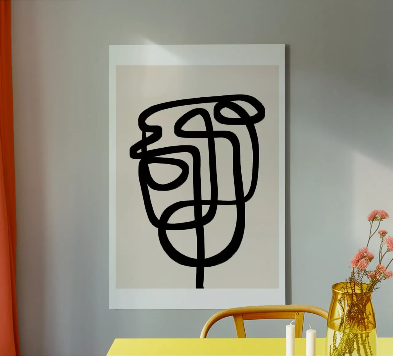 Abstract Face tela con Cornice a cassetta da Mottos by Sinan Saydik